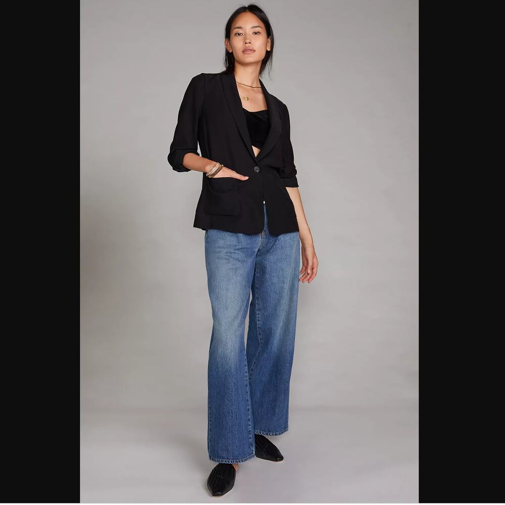 Anthropologie Current Air Black Blazer - New - Large